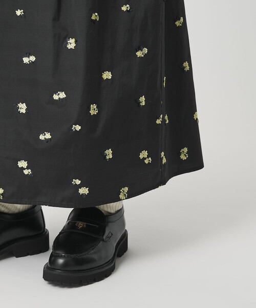 25日迄の出品 新品未使用　BEAUTY&YOUTH フラワージャガードスカート セール】フラワージャガード スカート ウォッシャブル（スカート