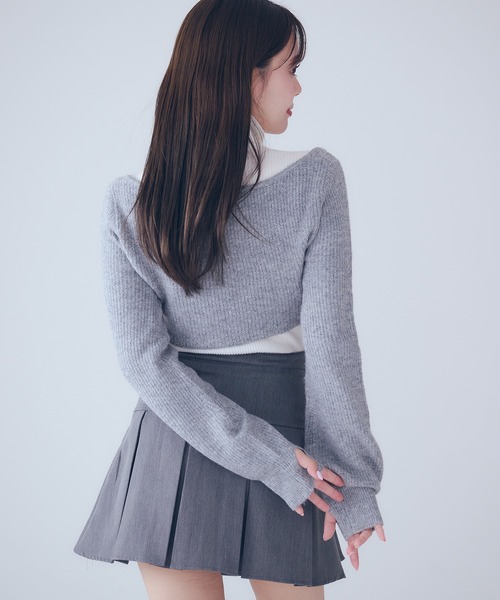 fupel(フぺル)の「bicolor ensemble knit long onepiece / バイカラーアンサンブルニットロングワンピース(ワンピース・レディース・グレー/ブラック/ベージュ・FREE)」の22枚目の写真