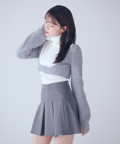fupel(フぺル)の「bicolor ensemble knit long onepiece / バイカラーアンサンブルニットロングワンピース(ワンピース・レディース・グレー/ブラック/ベージュ・FREE)」の21枚目の写真