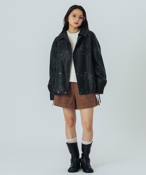 ROSE BUD（ローズバッド）の「LEATHER LIKE JACKET（その他アウター・レディース・ブラウン/ブラック・ONE SIZE）」の21枚目の写真