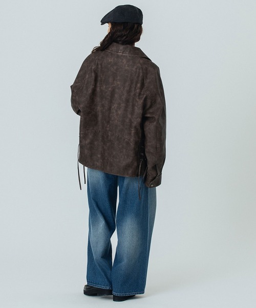 セール】LEATHER LIKE JACKET（その他アウター）｜ROSE BUD（ローズ