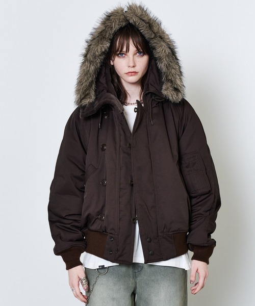 AIVER（アイバー）の「AIVER　N-2Bフライトブルゾン（ミリタリージャケット・メンズ・ブラック/カーキ/ブラウン・SMALL/MEDIUM/LARGE）」の21枚目の写真