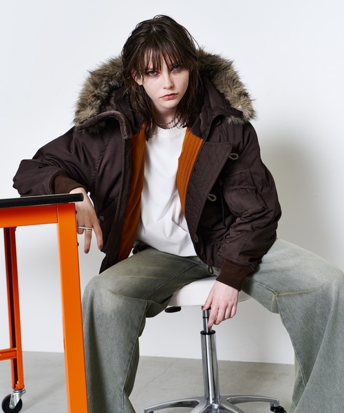 AIVER（アイバー）の「AIVER　N-2Bフライトブルゾン（ミリタリージャケット・メンズ・ブラック/カーキ/ブラウン・SMALL/MEDIUM/LARGE）」の22枚目の写真