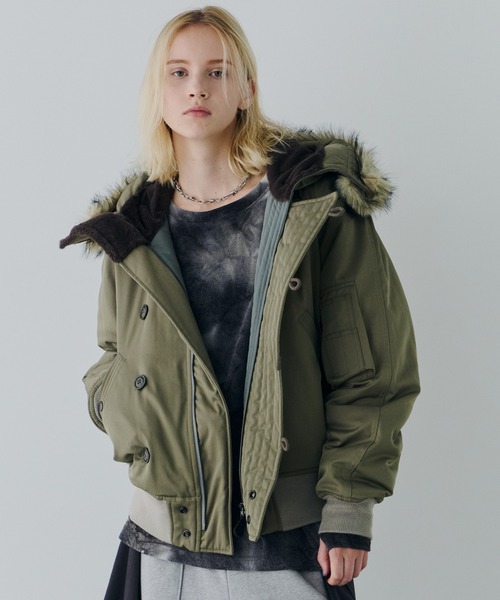 AIVER（アイバー）の「AIVER　N-2Bフライトブルゾン（ミリタリージャケット・メンズ・ブラック/カーキ/ブラウン・SMALL/MEDIUM/LARGE）」の14枚目の写真