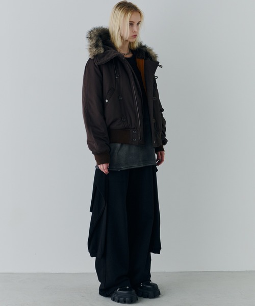 AIVER（アイバー）の「AIVER　N-2Bフライトブルゾン（ミリタリージャケット・メンズ・ブラック/カーキ/ブラウン・SMALL/MEDIUM/LARGE）」の10枚目の写真