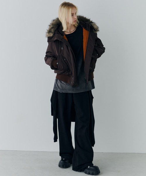 AIVER（アイバー）の「AIVER　N-2Bフライトブルゾン（ミリタリージャケット・メンズ・ブラック/カーキ/ブラウン・SMALL/MEDIUM/LARGE）」の5枚目の写真