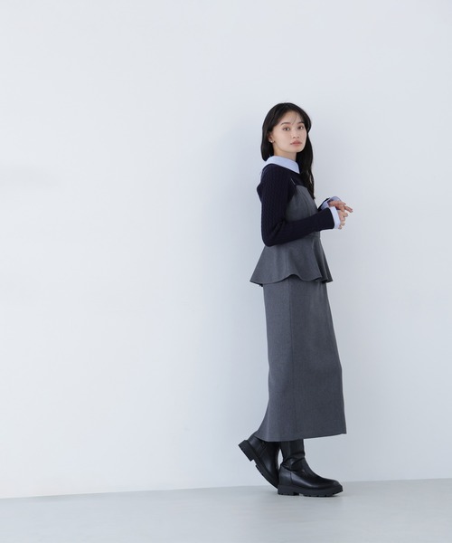 NATURAL BEAUTY BASIC(ナチュラルビューティーベーシック)の「◇シャツカラードッキングケーブルニット(ニット/セーター・レディース・ブルー系その他6/グレー系その他/ブラウン系その他・FREE)」の19枚目の写真