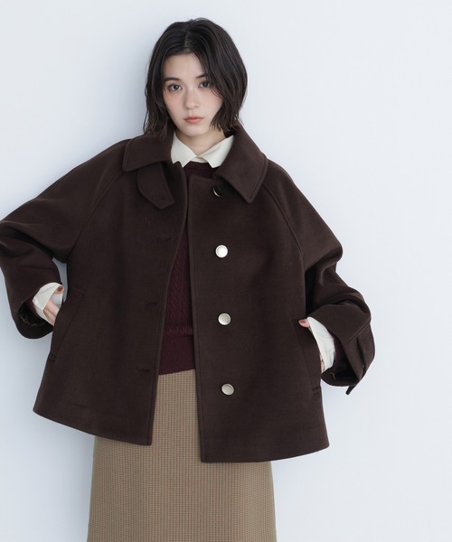 NATURAL BEAUTY BASIC(ナチュラルビューティーベーシック)の「◇シャツカラードッキングケーブルニット(ニット/セーター・レディース・ブルー系その他6/グレー系その他/ブラウン系その他・FREE)」の8枚目の写真
