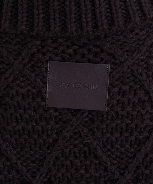 RAY CASSIN（レイカズン）の「柄編みニットブルゾン（ニット/セーター・レディース・ブラウン/チャコールグレー/アイボリー・FREE）」の17枚目の写真