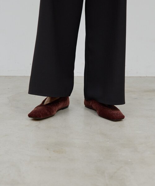GALLARDAGALANTE（ガリャルダガランテ）の「【2.718】ベロアフラットシューズ（パンプス・レディース・ブラウン/ブラック・36/37/38）」の6枚目の写真