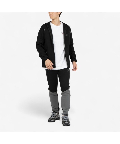 Reebok（リーボック）の「ジップフーディー / CONTRAST PANEL ZIP HOODY（パーカー・メンズ・ブラック/グレー・LARGE/MEDIUM/SMALL/X-LARGE）」の6枚目の写真