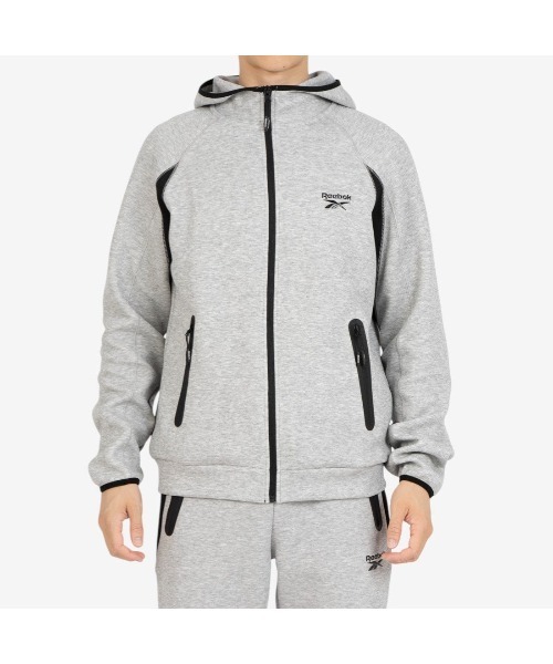 Reebok（リーボック）の「ジップフーディー / CONTRAST PANEL ZIP HOODY（パーカー・メンズ・ブラック/グレー・LARGE/MEDIUM/SMALL/X-LARGE）」の8枚目の写真