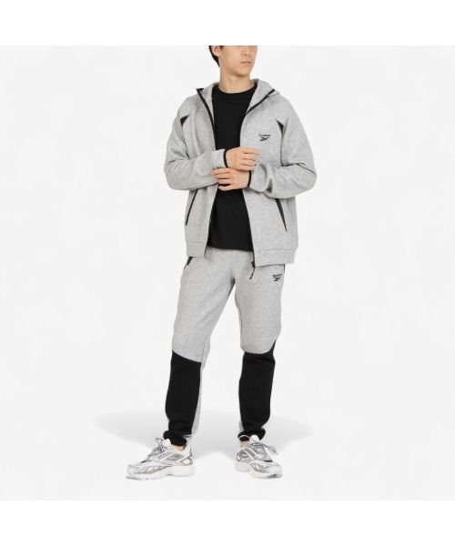 Reebok（リーボック）の「ジップフーディー / CONTRAST PANEL ZIP HOODY（パーカー・メンズ・ブラック/グレー・LARGE/MEDIUM/SMALL/X-LARGE）」の9枚目の写真