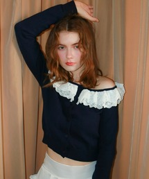 mic by Olu. | ベルラッフルニットカーディガン(カーディガン/ボレロ)