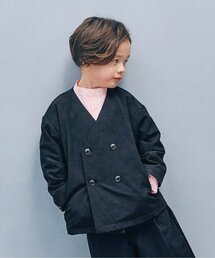 p.premier | 【ジュニア対応】ノーカラーダブルジャケット(スーツジャケット)