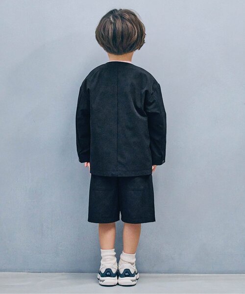 p.premier（ピードットプルミエ）の「ノーカラーダブルジャケット_ジュニア対応（スーツジャケット・キッズ・ネイビー/ブラック/グレー・90/100/110/120/130/140）」の7枚目の写真