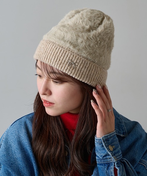 セール】【SETUP7】もこもこフェザーニット帽 ワッチ FTL（ニット