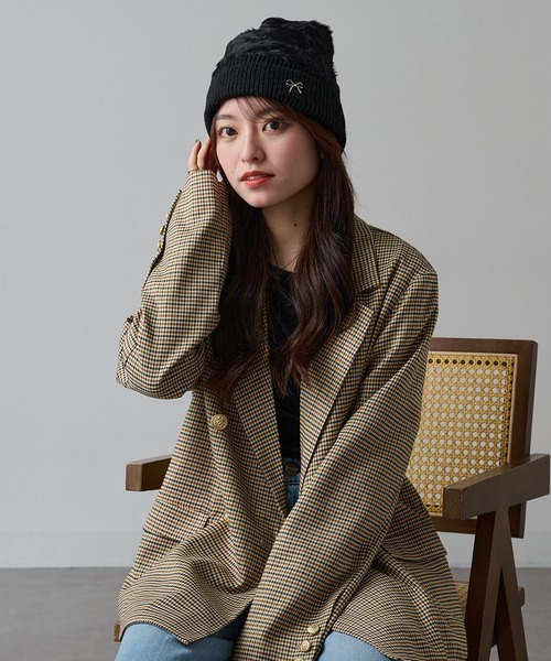 セール】【SETUP7】もこもこフェザーニット帽 ワッチ FTL（ニット