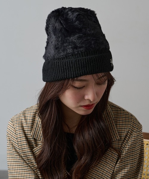 セール】【SETUP7】もこもこフェザーニット帽 ワッチ FTL（ニット