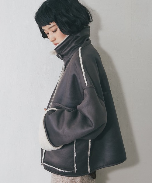 ANOTHER S（アナザーエス）の「ショート丈ムートンコート（ムートン