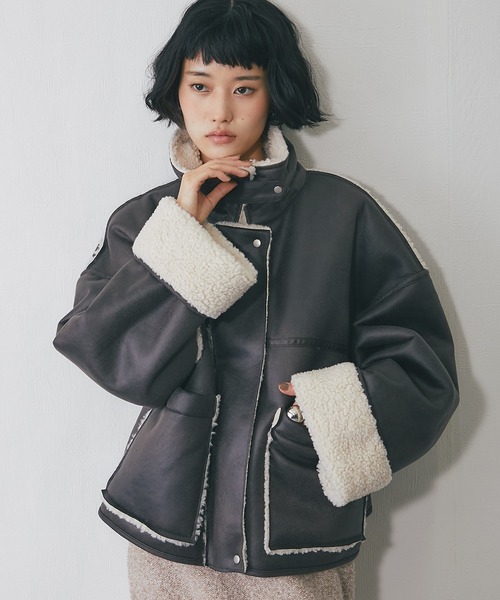 ANOTHER S（アナザーエス）の「ショート丈ムートンコート（ムートン