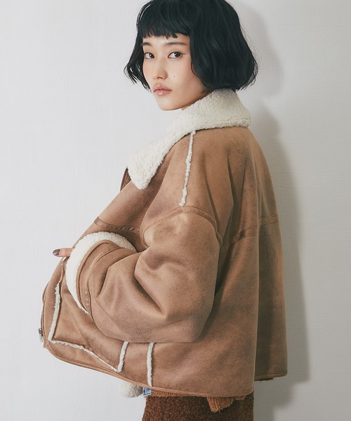 ANOTHER S（アナザーエス）の「ショート丈ムートンコート（ムートン