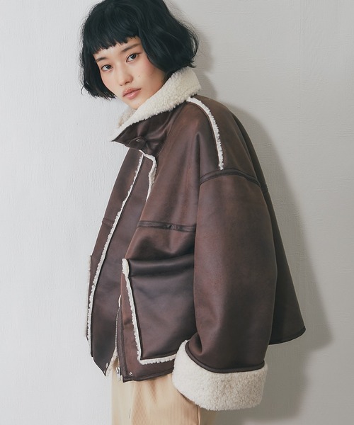 【SALE】sakayori ムートンコート sankyo shokai（三京商会） ムートンコート Wフェイス フード付き