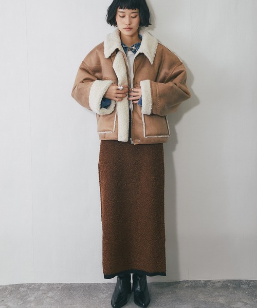 セール】ショート丈ムートンコート（ムートンコート）｜ANOTHER S