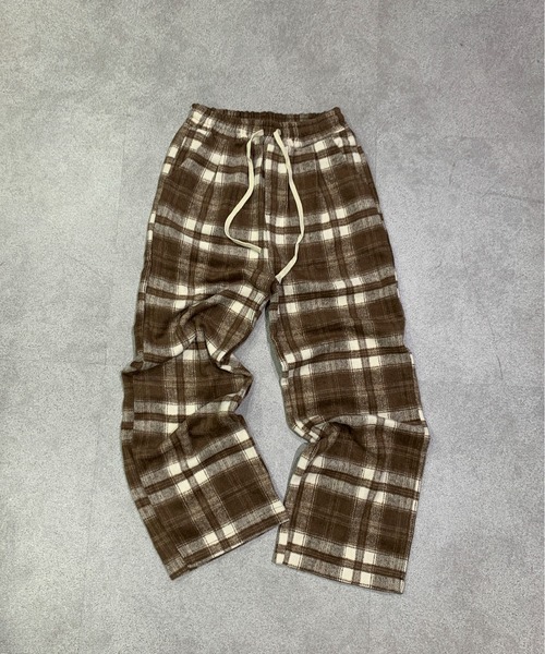 link lot(リンクロット)の「【起毛】チェックイージーネルパンツ【UNISEX】(その他パンツ・レディース・ブラック/グリーン/ブラウン・M/L)」の10枚目の写真