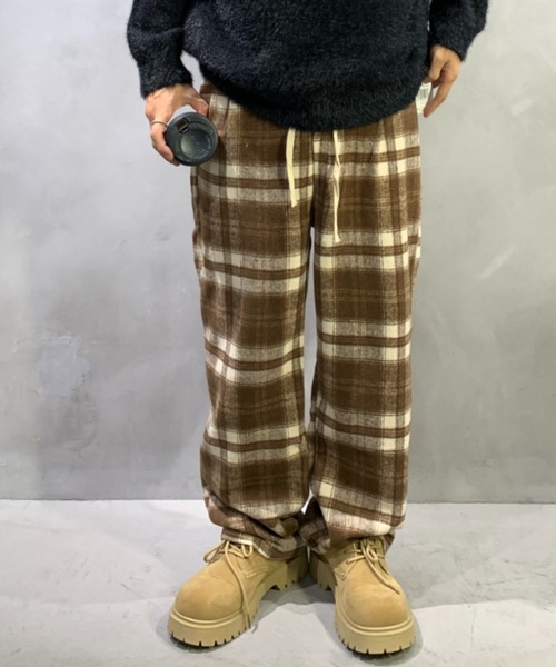 link lot(リンクロット)の「【起毛】チェックイージーネルパンツ【UNISEX】(その他パンツ・レディース・ブラック/グリーン/ブラウン・M/L)」の17枚目の写真