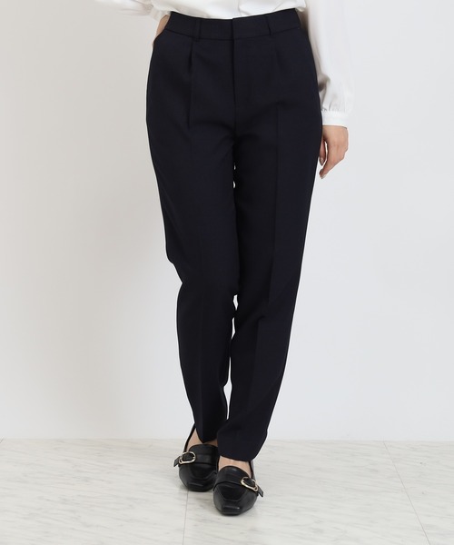 【定価 38000円＋税】プティローブノアーウール100% バルーンパンツ ウール調テーパードパンツ(セットアップスーツ対応)（スーツパンツ