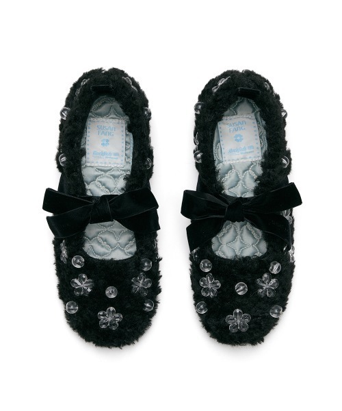 ROCKFISH WEATHERWEAR（ロックフィッシュウェザーウェア）の「[X SUSAN FANG] FURRY MARYJANES（バレエシューズ・レディース・ブラック/ピンク/クリーム・23.5cm/24.5cm/23.0cm/24.0cm/25.0cm）」の13枚目の写真