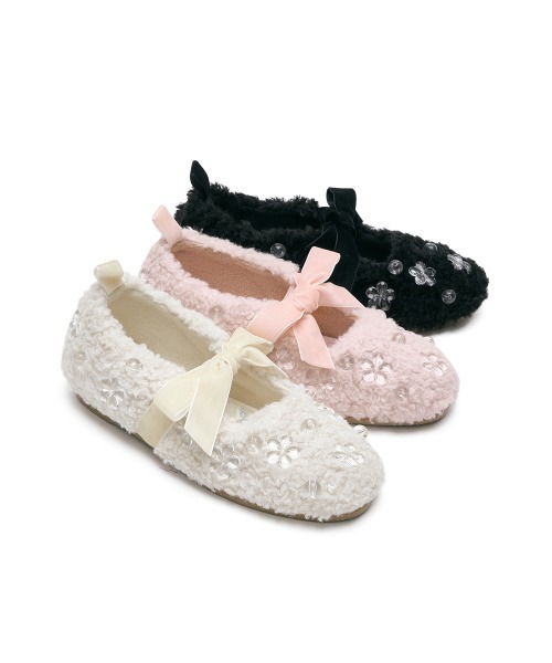 X SUSAN FANG] FURRY MARYJANES（バレエシューズ）｜ROCKFISH