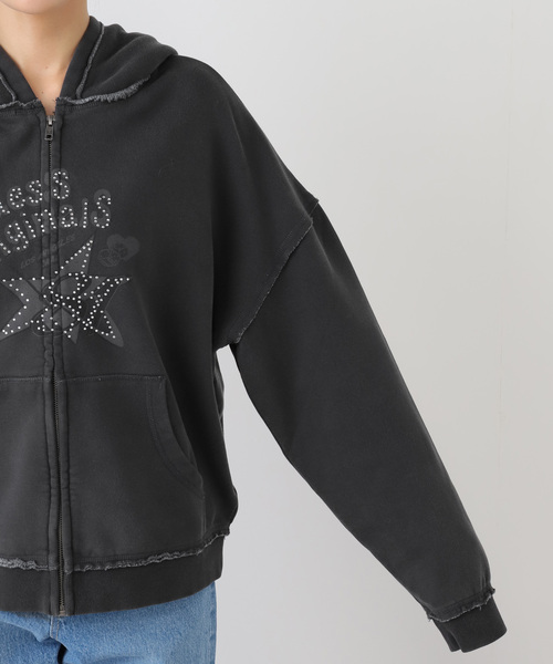 Guess（ゲス）の「GUESS/ゲス GO OS STAR RHINESTON HOODIE（パーカー・レディース・ブルー/ブラック・SMALL）」の8枚目の写真