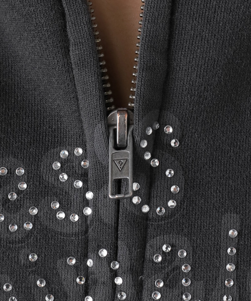 Guess（ゲス）の「GUESS/ゲス GO OS STAR RHINESTON HOODIE（パーカー・レディース・ブルー/ブラック・SMALL）」の9枚目の写真