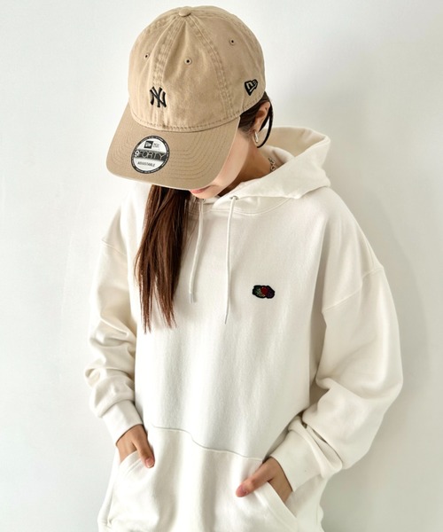 FRUIT OF THE LOOM（フルーツオブザルーム）の「Fruit of the Loom(フルーツオブザルーム)/オーバーサイズ 裏毛 起毛なし 無地 ワッペン ワンポイント パーカー フーディー（パーカー・レディース・グレー/ブラック/グリーン/ホワイト・S/M/L/XL）」の8枚目の写真