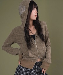 dispark | DISPARK/フードラインストーンジップパーカー(パーカー)