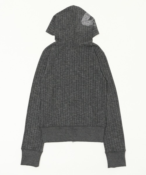 dispark（ディスパーク）の「DISPARK/フードラインストーンジップパーカー（パーカー・レディース・カーキ/チャコール・FREE）」の17枚目の写真