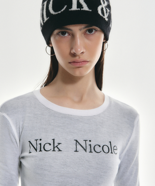 NICK&NICOLE(ニックアンドニコール)の「DOUBLE LAYERED LONG SLEEVE TOP_WHITE(Tシャツ/カットソー・レディース・その他・FREE)」の2枚目の写真
