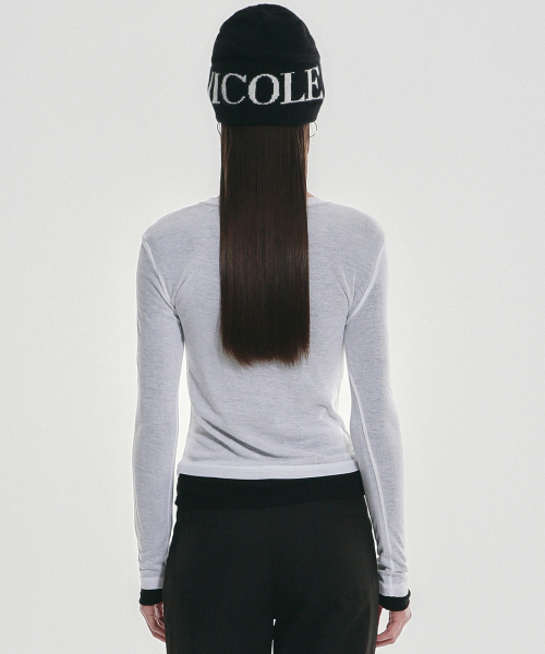 NICK&NICOLE(ニックアンドニコール)の「DOUBLE LAYERED LONG SLEEVE TOP_WHITE(Tシャツ/カットソー・レディース・その他・FREE)」の3枚目の写真