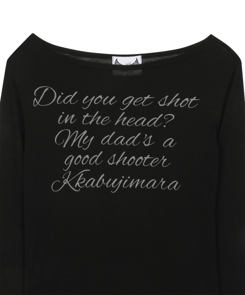 GILAARCHIVE(ギラアーカイブ)の「LETTERING SHEER LONG SLEEVE_BK(Tシャツ/カットソー・レディース・その他・FREE)」の4枚目の写真