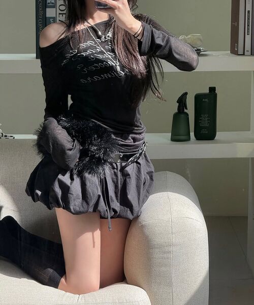 GILAARCHIVE(ギラアーカイブ)の「LETTERING SHEER LONG SLEEVE_BK(Tシャツ/カットソー・レディース・その他・FREE)」の9枚目の写真