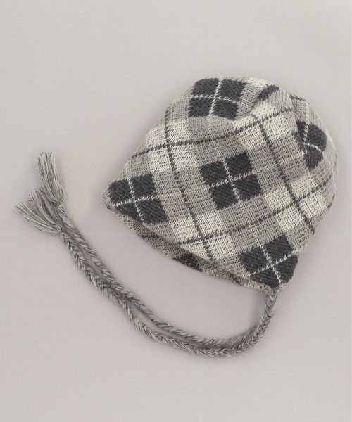 CA4LA(カシラ)の「DIAMOND CHECK KNIT(ニットキャップ/ビーニー・メンズ・ブラウン/ブルー/グレー・ONESIZE)」の11枚目の写真