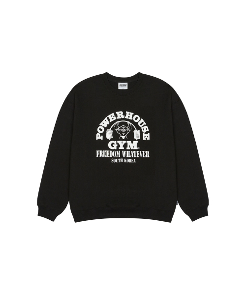 FREEDOM(フリーダム)の「パワーハウス オーバーサイズ スウェットシャツ (ブラック)(スウェット・メンズ・ブラック・MEDIUM/LARGE/X-LARGE/XXX-LARGE)」の1枚目の写真
