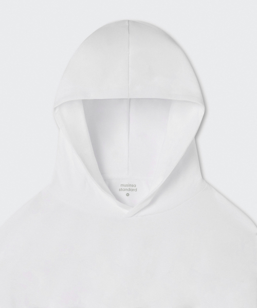 MUSINSA STANDARD（ムシンサスタンダード）の「フードパーカー長袖Tシャツ[ホワイト]（パーカー・メンズ・その他・SMALL/MEDIUM/LARGE/X-LARGE/XX-LARGE/XXX-LARGE）」の4枚目の写真