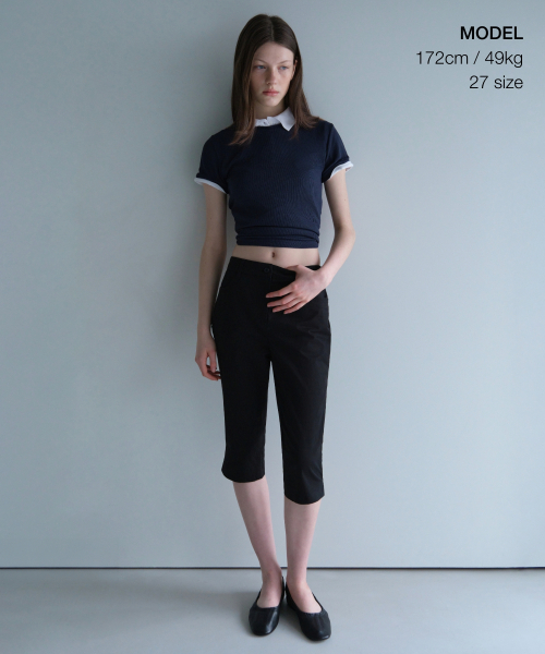 MUSINSA STANDARD WOMAN（ムシンサスタンダードウーマン）の「ウィメンズコットンカプリパンツ[ブラック]（その他パンツ・レディース・その他・30/28/24/26/27/29/25）」の21枚目の写真