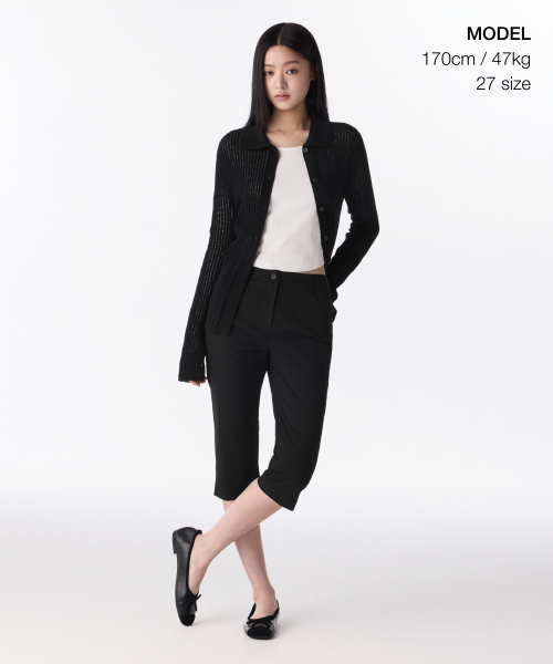 MUSINSA STANDARD WOMAN（ムシンサスタンダードウーマン）の「ウィメンズコットンカプリパンツ[ブラック]（その他パンツ・レディース・その他・30/28/24/26/27/29/25）」の19枚目の写真