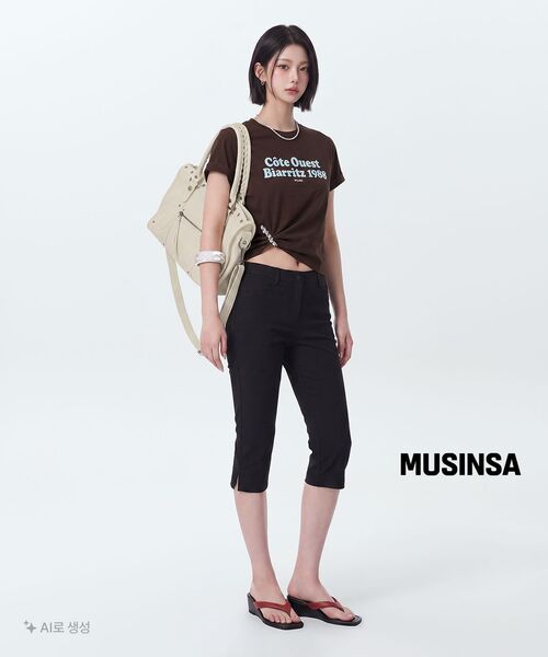 MUSINSA STANDARD WOMAN（ムシンサスタンダードウーマン）の「ウィメンズコットンカプリパンツ[ブラック]（その他パンツ・レディース・その他・30/28/24/26/27/29/25）」の13枚目の写真