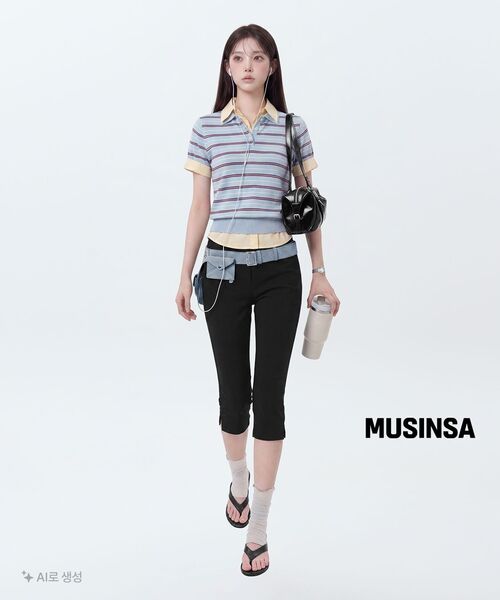 MUSINSA STANDARD WOMAN（ムシンサスタンダードウーマン）の「ウィメンズコットンカプリパンツ[ブラック]（その他パンツ・レディース・その他・30/28/24/26/27/29/25）」の12枚目の写真