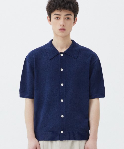 TRILLION（トリリオン）の「ウォッシャブルブックルカラー 半袖ニット(CURRENT NAVY)（Tシャツ/カットソー・レディース・その他・MEDIUM/LARGE/X-LARGE）」の11枚目の写真